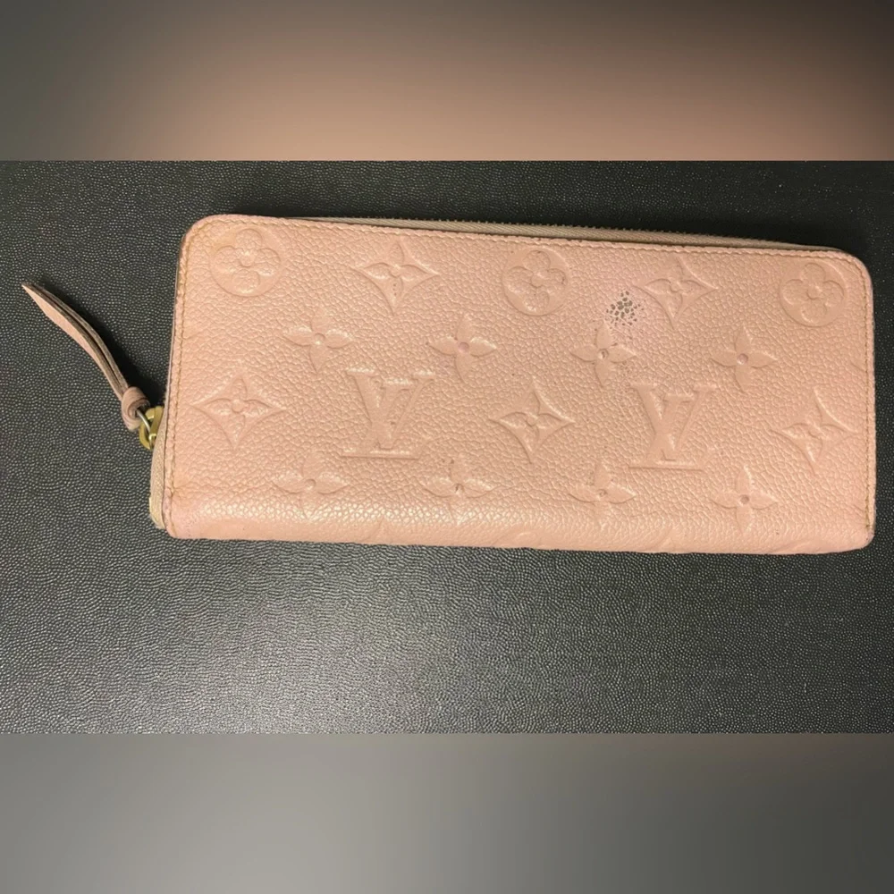 Louis Vuitton Monogram Empreinte Zippy Wallet Limited Edition Rose Poudre Pink